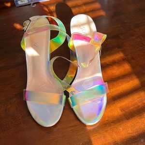 Iridescent heels
